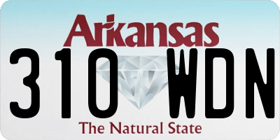 AR license plate 310WDN