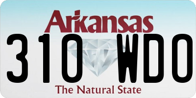 AR license plate 310WDO