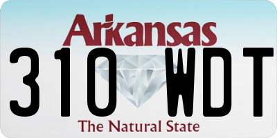 AR license plate 310WDT