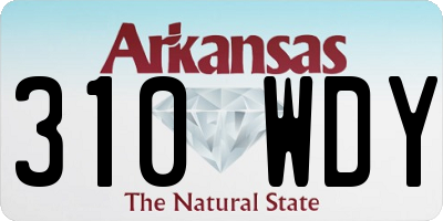 AR license plate 310WDY