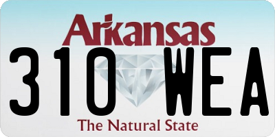 AR license plate 310WEA