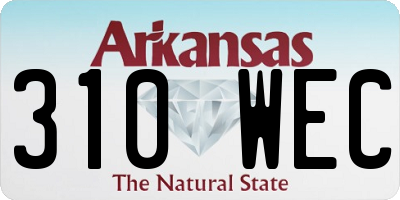 AR license plate 310WEC