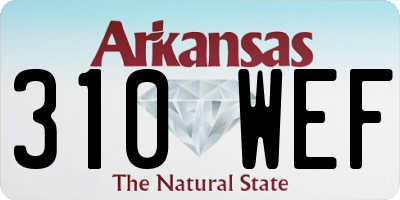 AR license plate 310WEF
