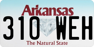 AR license plate 310WEH