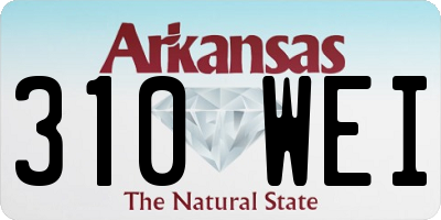 AR license plate 310WEI