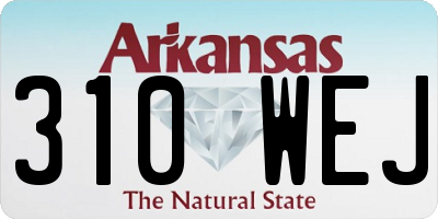 AR license plate 310WEJ
