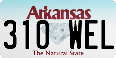 AR license plate 310WEL