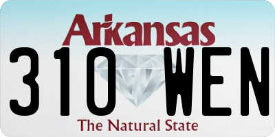 AR license plate 310WEN