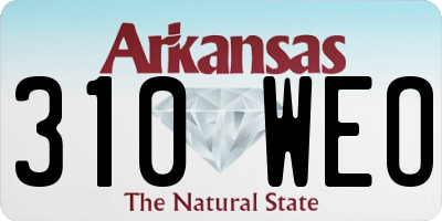 AR license plate 310WEO