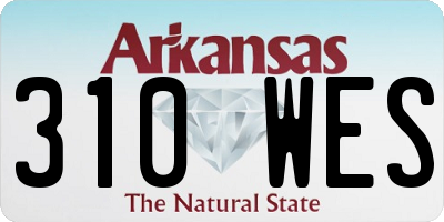 AR license plate 310WES