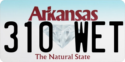 AR license plate 310WET