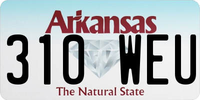 AR license plate 310WEU
