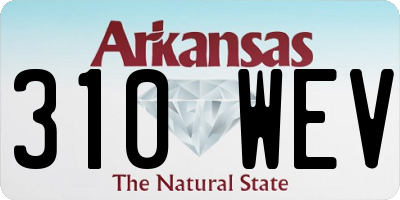 AR license plate 310WEV