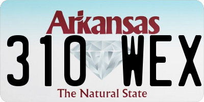 AR license plate 310WEX