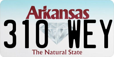 AR license plate 310WEY