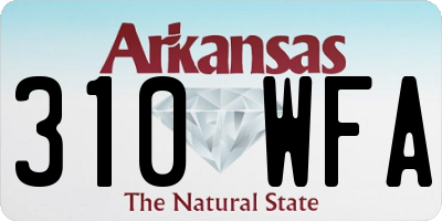 AR license plate 310WFA