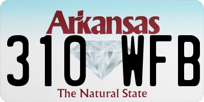 AR license plate 310WFB