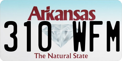 AR license plate 310WFM