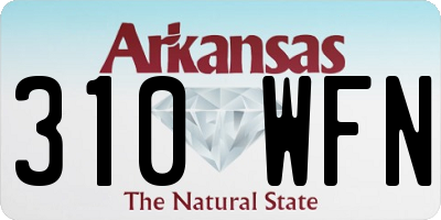 AR license plate 310WFN