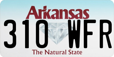 AR license plate 310WFR