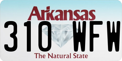 AR license plate 310WFW