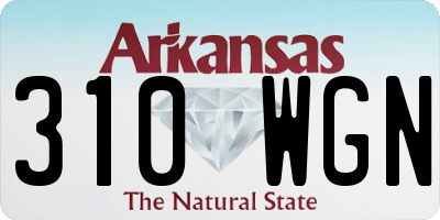 AR license plate 310WGN