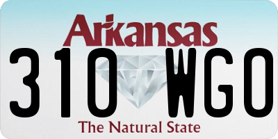 AR license plate 310WGO