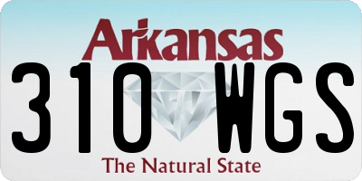 AR license plate 310WGS