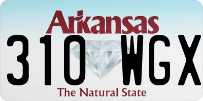 AR license plate 310WGX