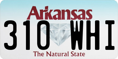 AR license plate 310WHI
