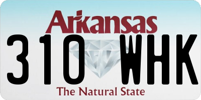 AR license plate 310WHK