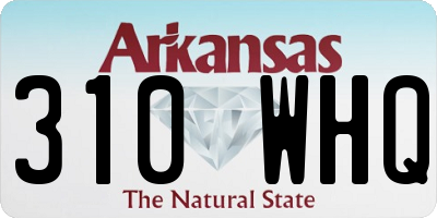 AR license plate 310WHQ