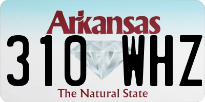 AR license plate 310WHZ