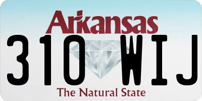AR license plate 310WIJ