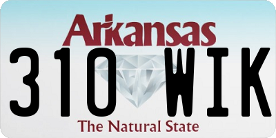 AR license plate 310WIK