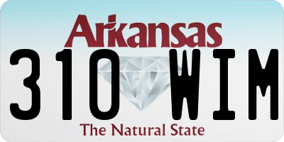 AR license plate 310WIM