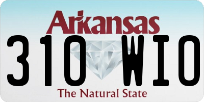 AR license plate 310WIO