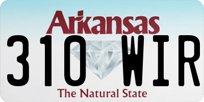 AR license plate 310WIR