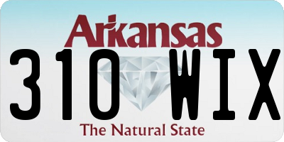 AR license plate 310WIX