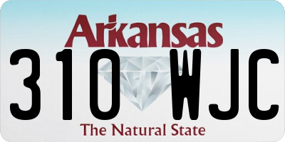 AR license plate 310WJC