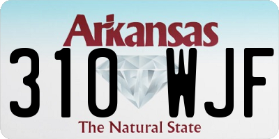 AR license plate 310WJF