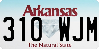 AR license plate 310WJM