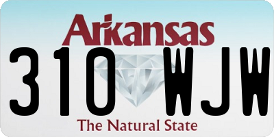 AR license plate 310WJW
