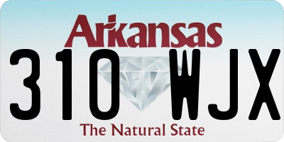 AR license plate 310WJX