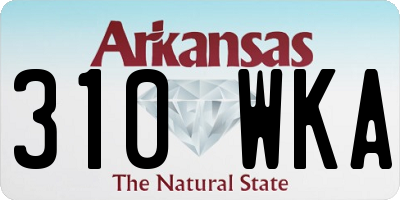 AR license plate 310WKA