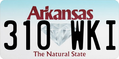 AR license plate 310WKI