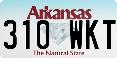 AR license plate 310WKT