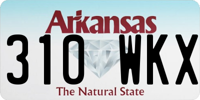 AR license plate 310WKX