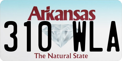 AR license plate 310WLA
