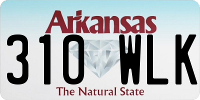 AR license plate 310WLK